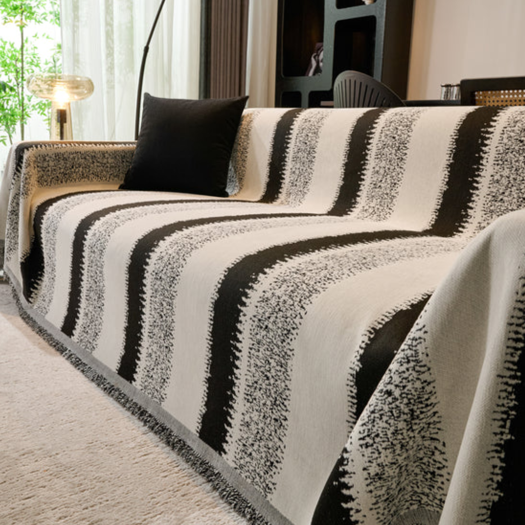 ボーダーアクセントソファカバー