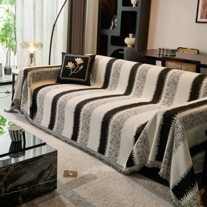 ボーダーアクセントソファカバー