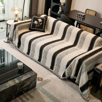 ボーダーアクセントソファカバー