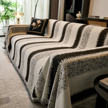 ボーダーアクセントソファカバー