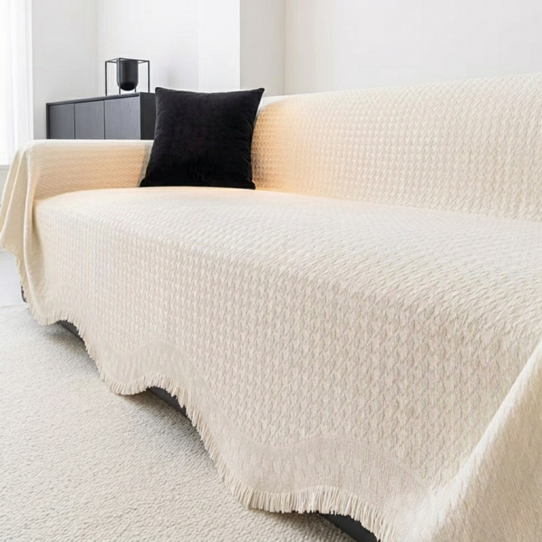 ノーブルウェーブパターンソファカバー