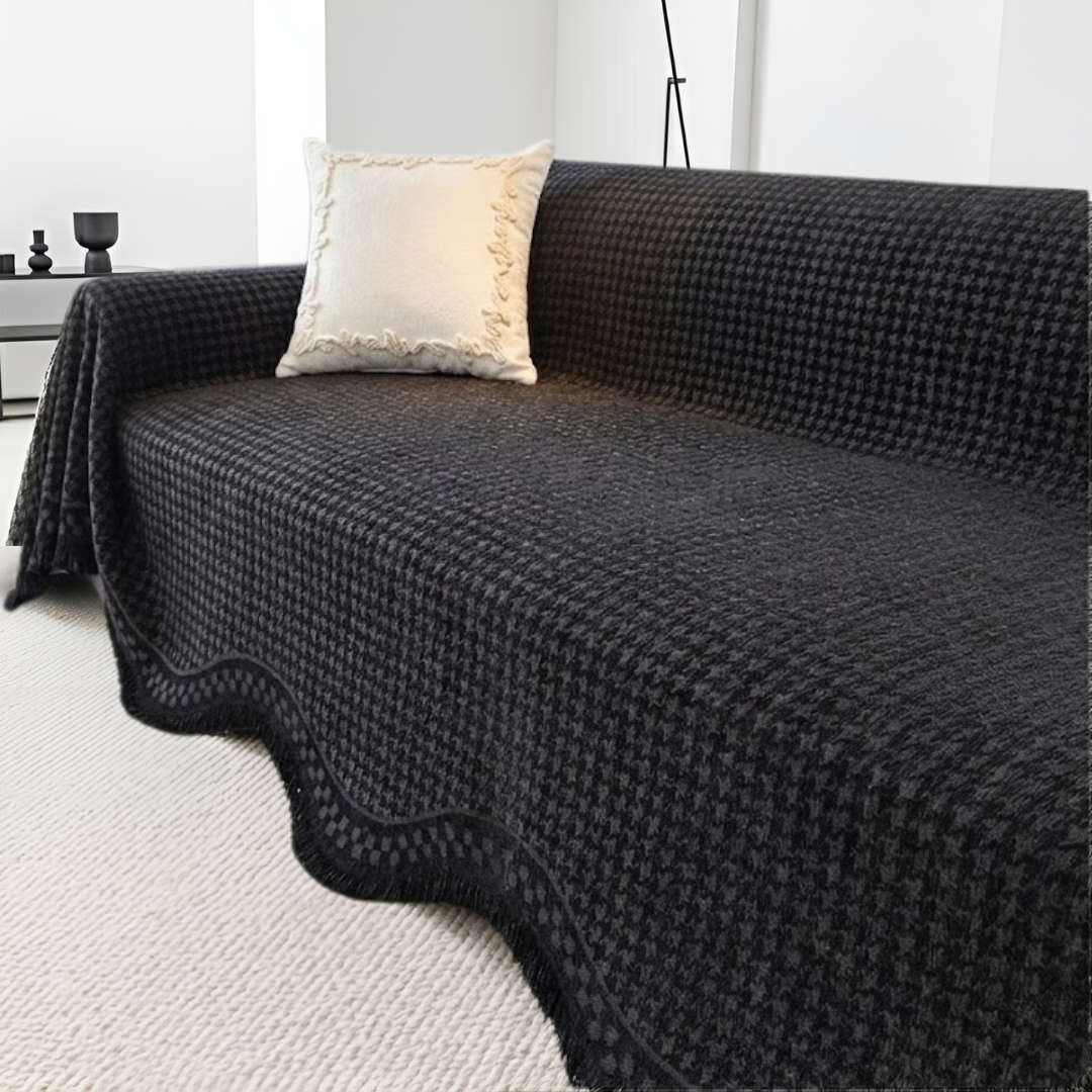 ノーブルウェーブパターンソファカバー