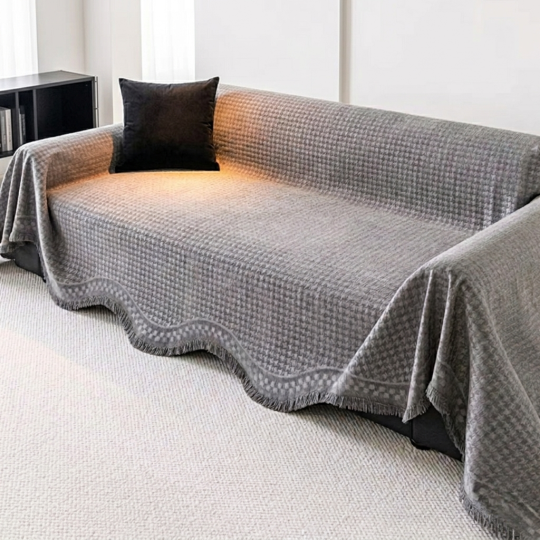 ノーブルウェーブパターンソファカバー