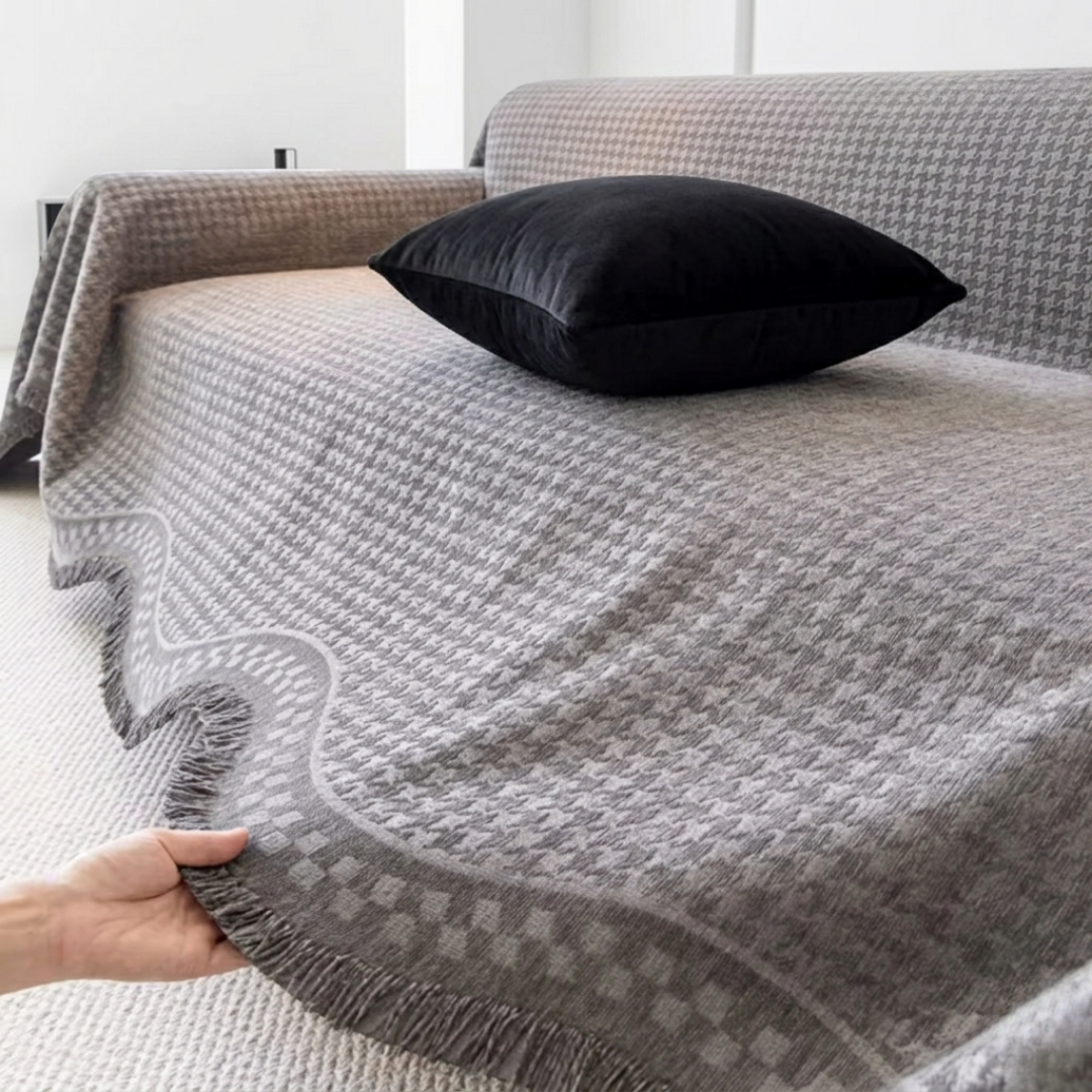 ノーブルウェーブパターンソファカバー