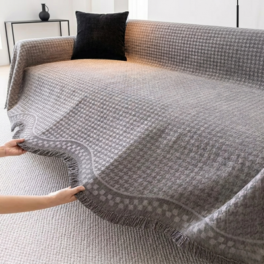 ノーブルウェーブパターンソファカバー