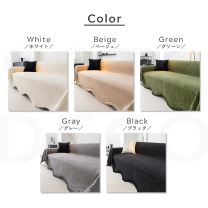 ノーブルウェーブパターンソファカバー