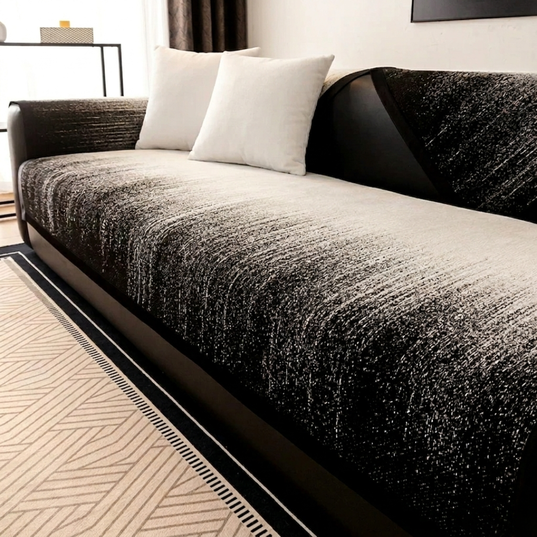 ニュアンスグラデーションソファカバー〔滑り止め付き〕