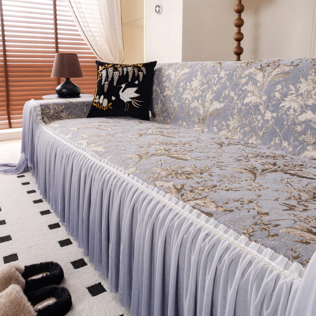 エレガンスプリーツチュールソファカバー