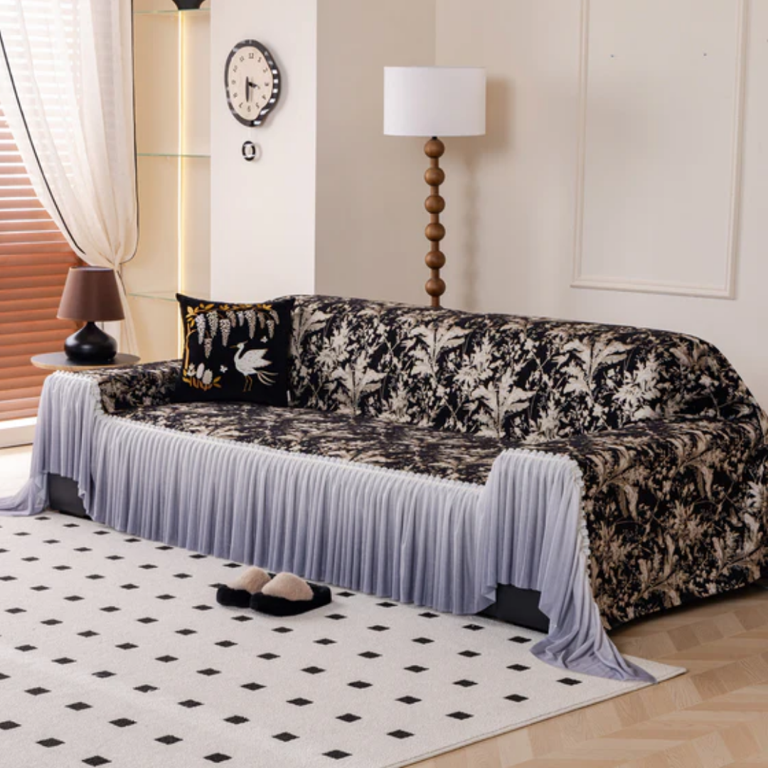 エレガンスプリーツチュールソファカバー