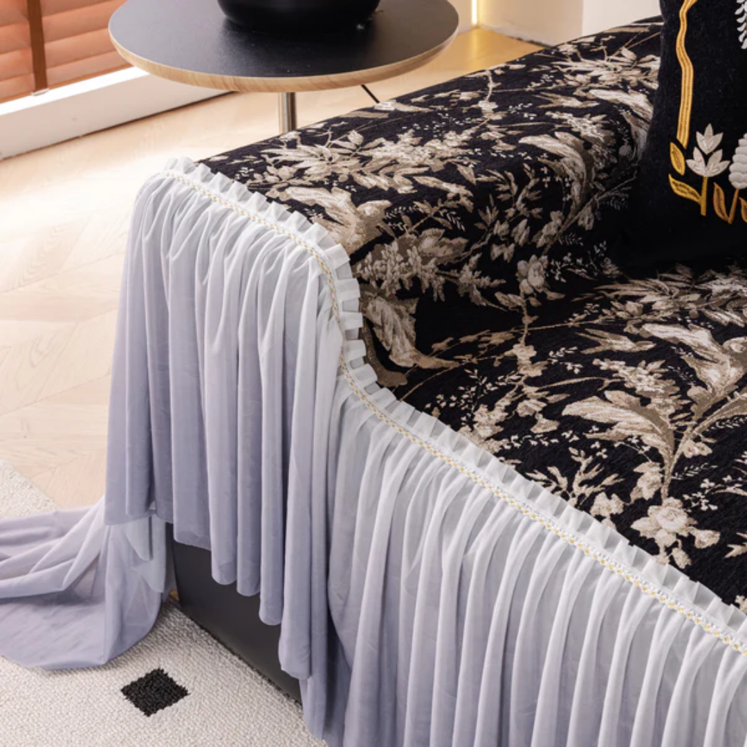 エレガンスプリーツチュールソファカバー