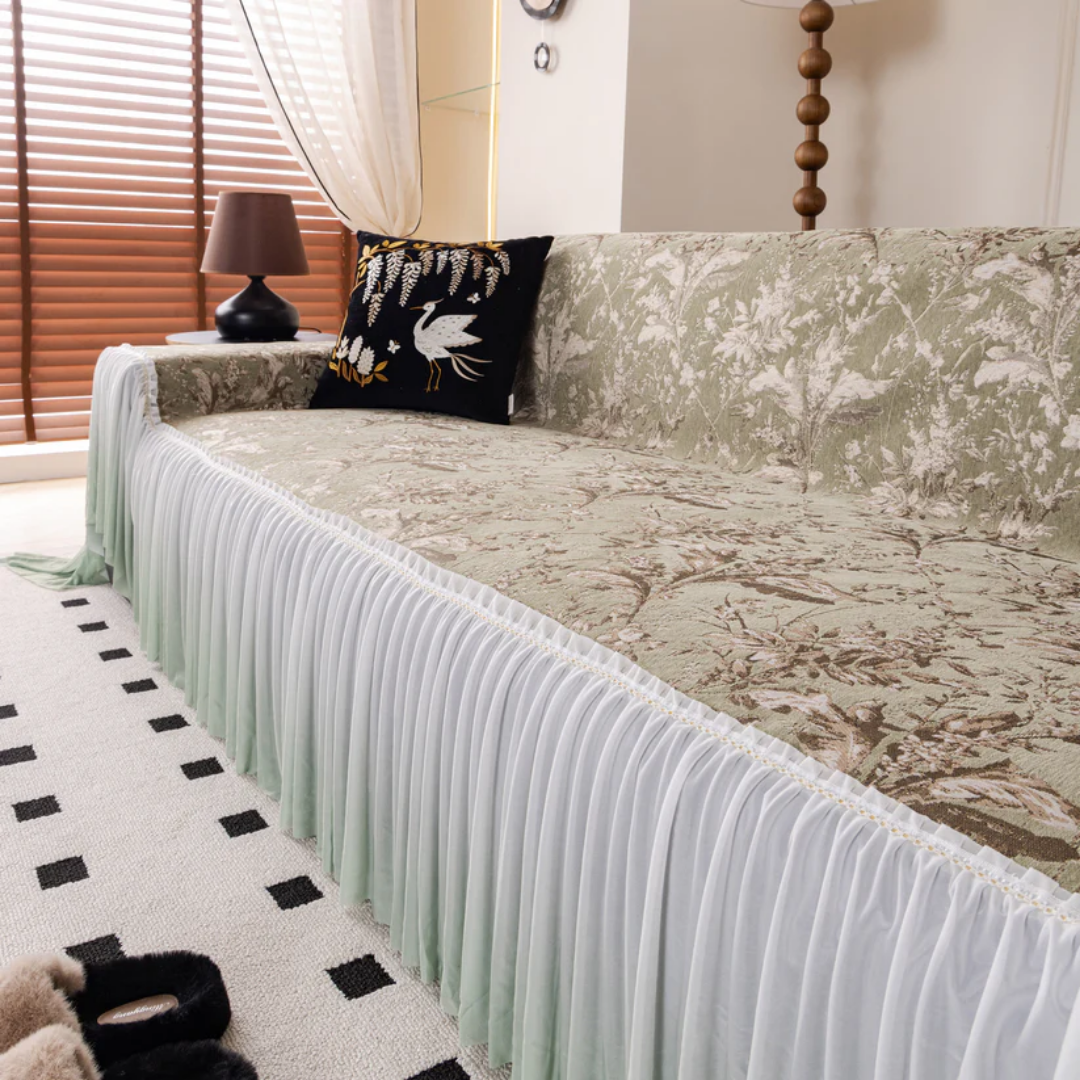 エレガンスプリーツチュールソファカバー