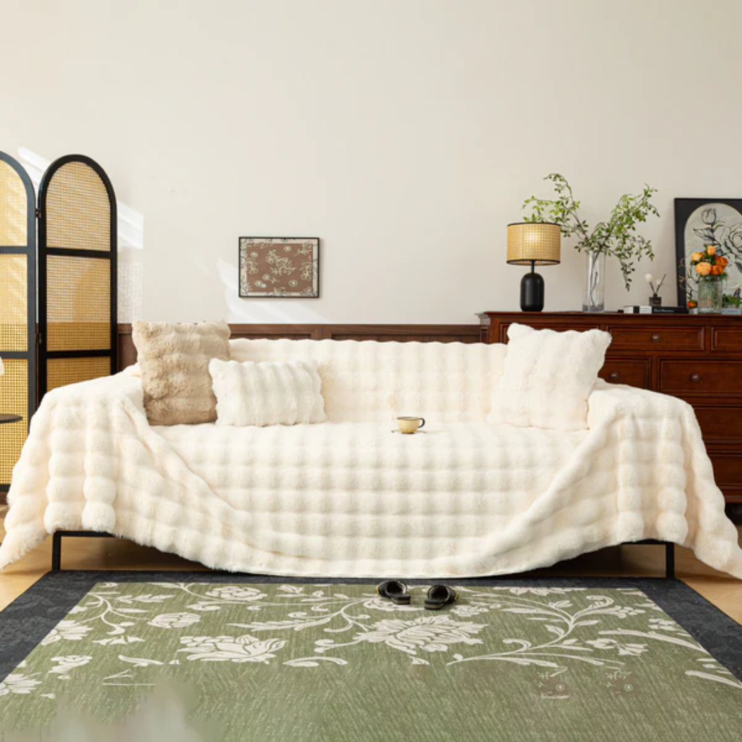 【即納】ソフトフラッフィーソファカバー